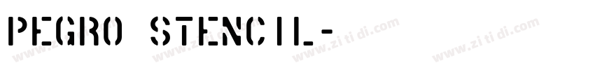 Pegro Stencil字体转换
